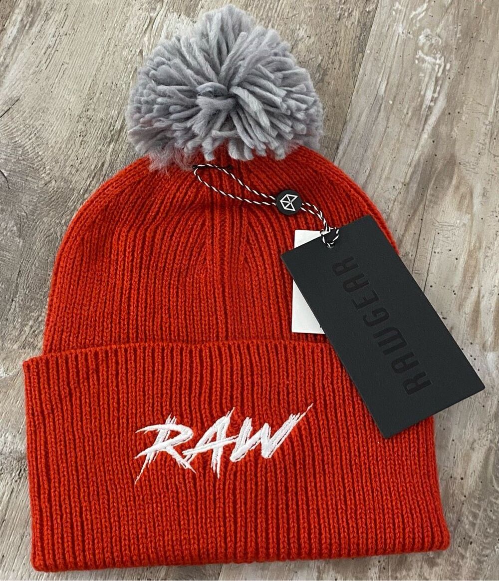 Raw RawGear Winter Red Stocking Cap Hat One Size